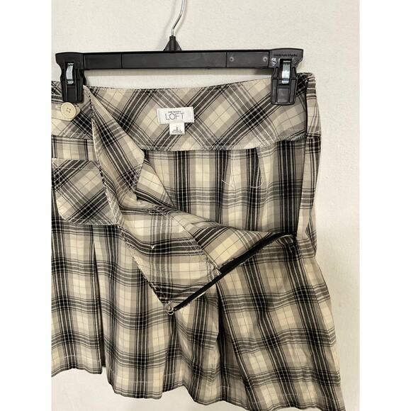 Ann Taylor Loft A-Line Mini Plaid Skirt Size 2 XS Pleated School Girl 90s Style - Picture 4 of 5